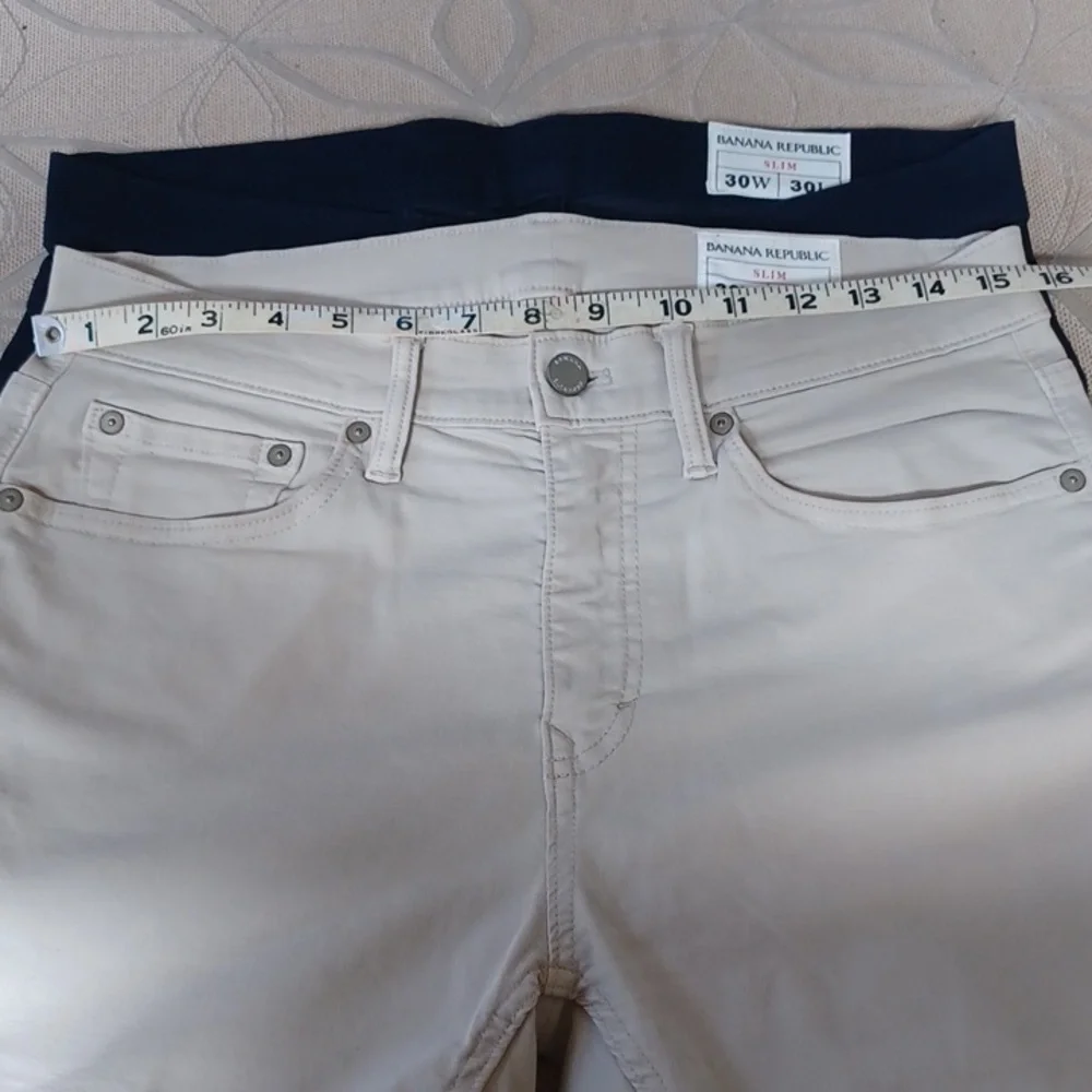 2 Banana Republic Slim Navy and Khaki Pants!